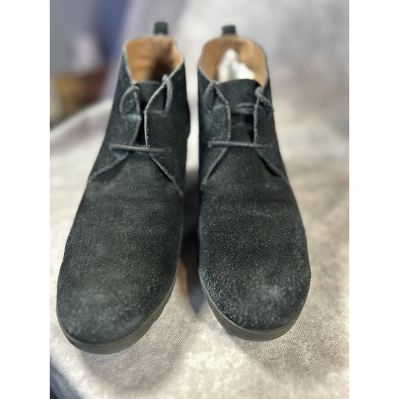 Donald J. Pliner Shoes - Donald J Pliner Makko Black Suede Wedge Ankle Chukka Boots Women's 9M